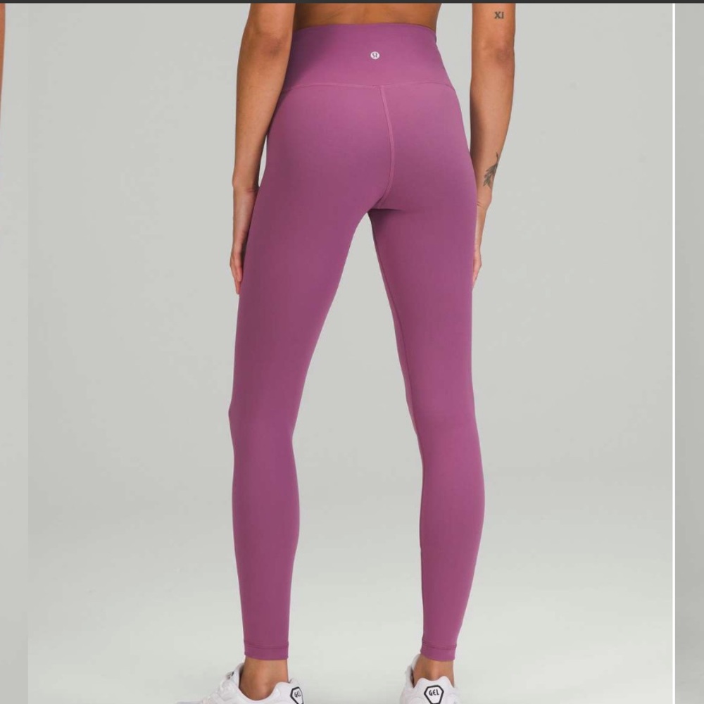 Worn once - LULULEMON Wunder Train High-Rise Tight 28" in Vintage Plum